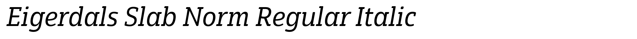 Eigerdals Slab Norm Regular Italic image